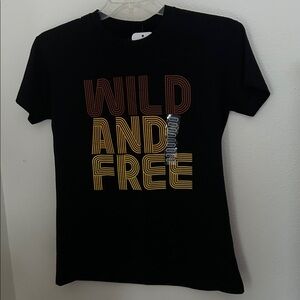 West Wild Black Graphic T Shirt Wild & Free Size M NEW